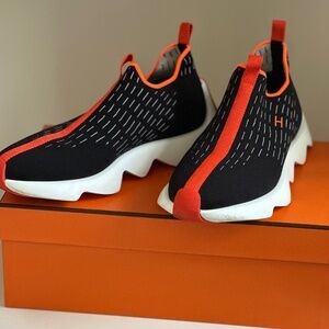 AUTHENTIC Hermès Men's Black Eclair Sneaker Size 40